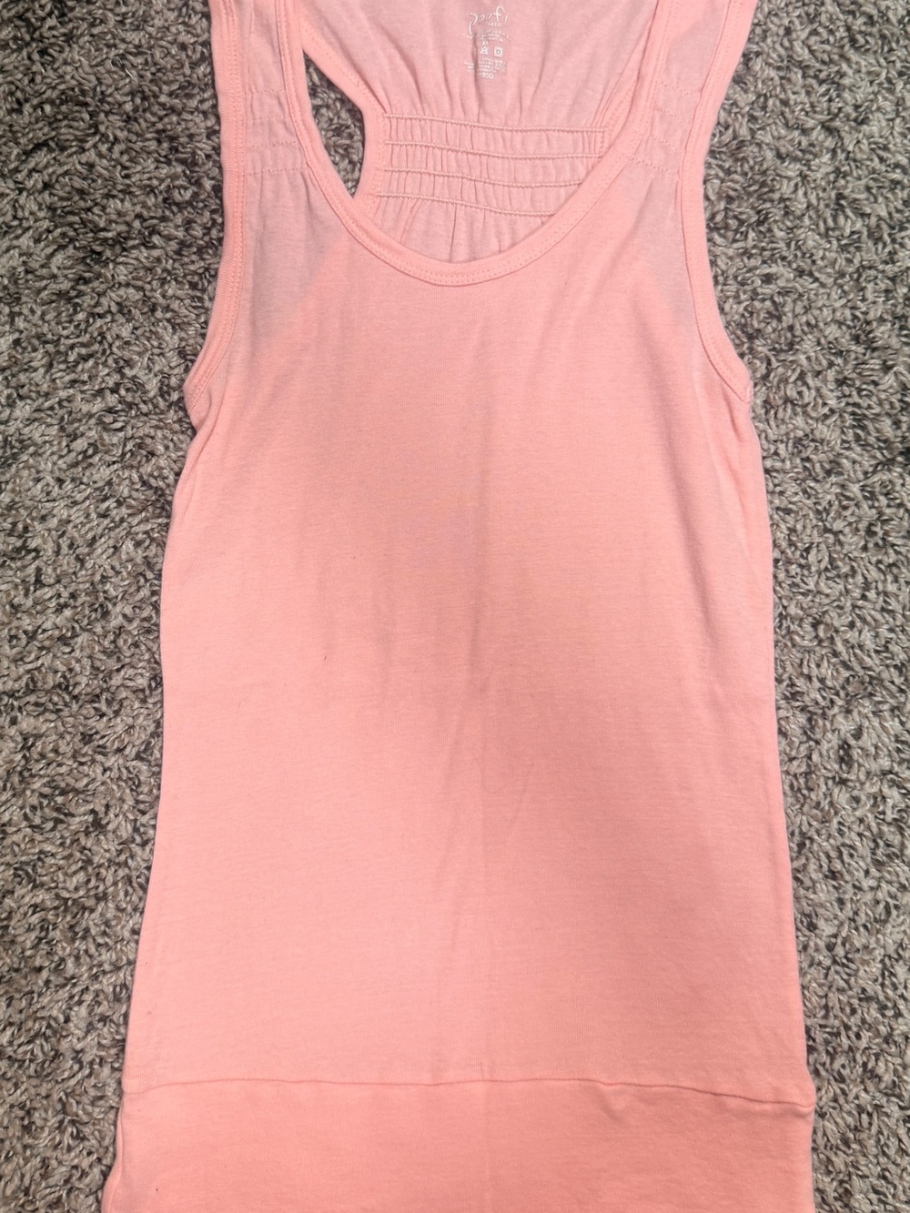 Poof! Coral-Pink Racerback Tank Top sz M
